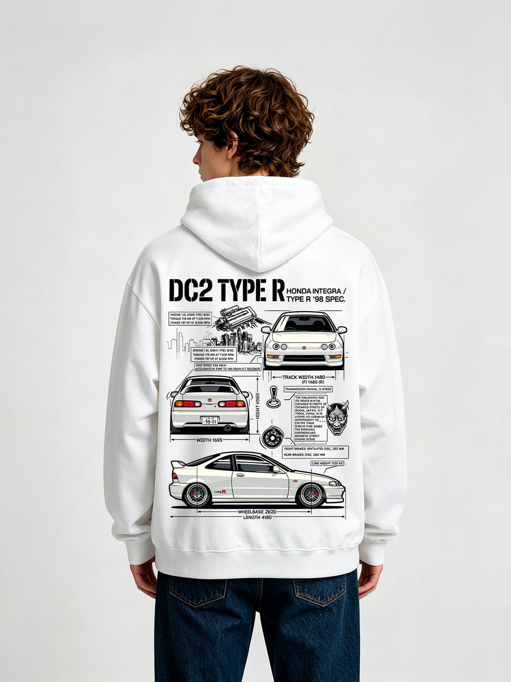 JDM Car Blueprint Hoodie