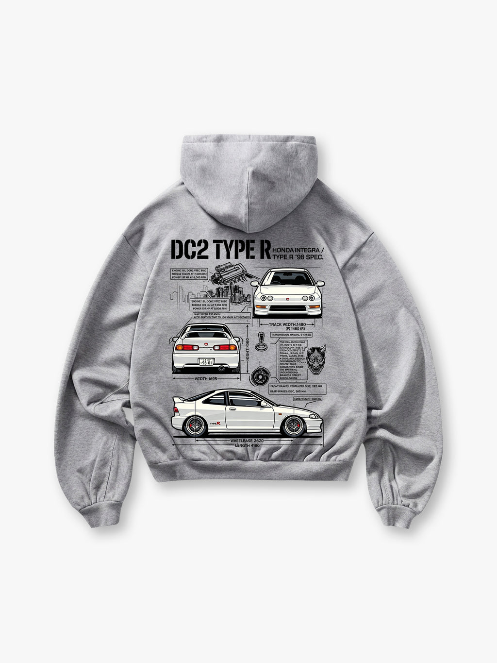 JDM Car Blueprint Hoodie