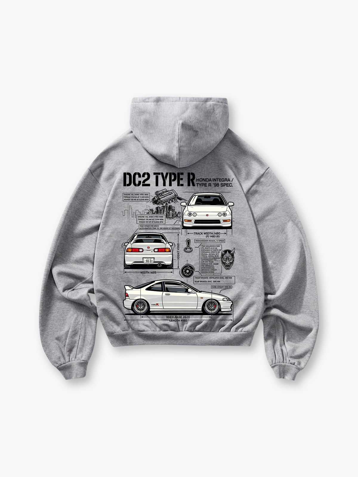 JDM Car Blueprint Hoodie