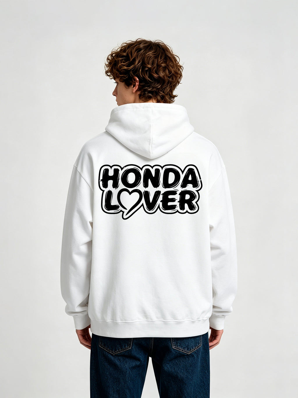 Honda  Heart Text Hoodie
