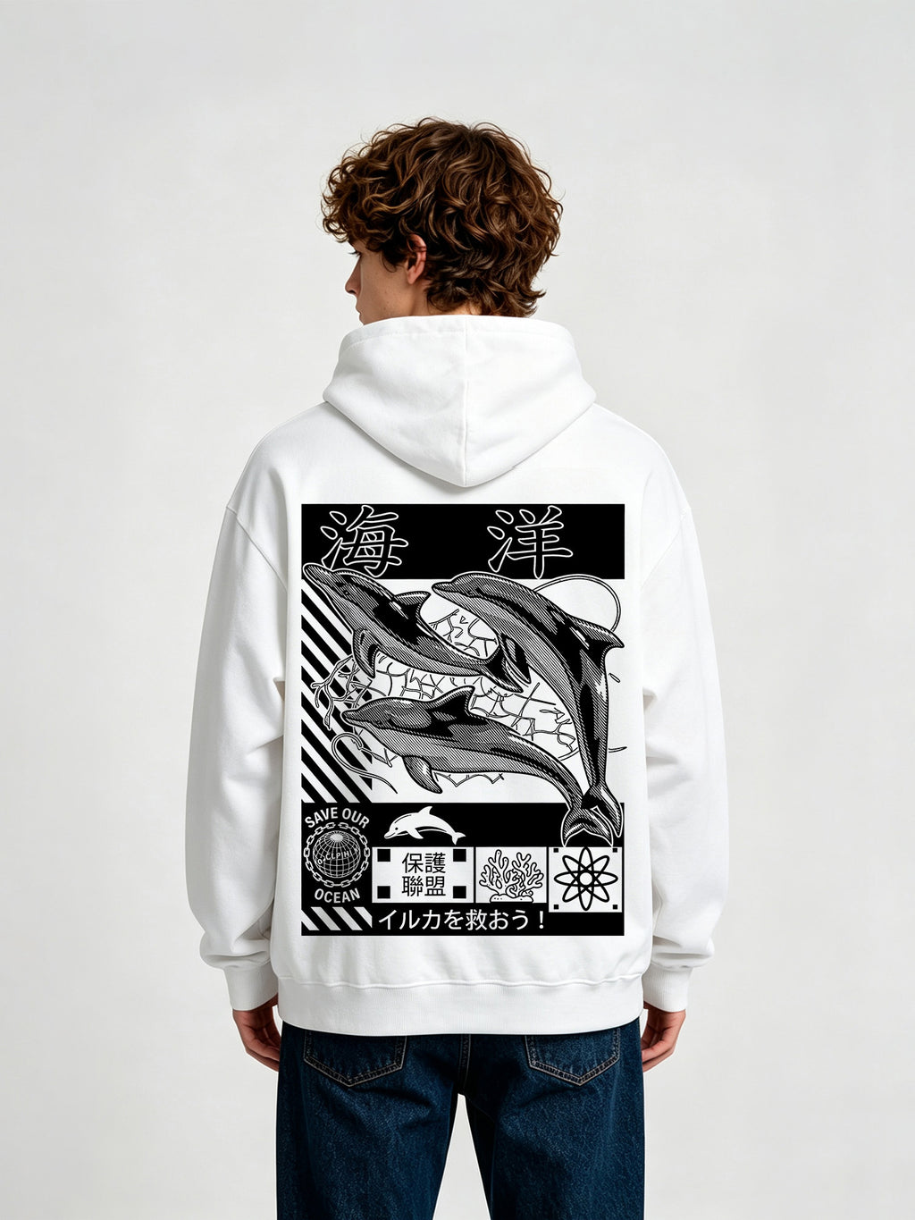 Save Ocean Dolphin Hoodie
