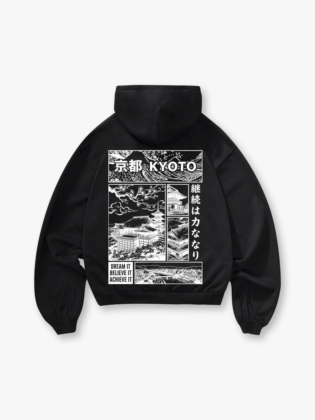 Kyoto Temple Cherry Blossom Hoodie