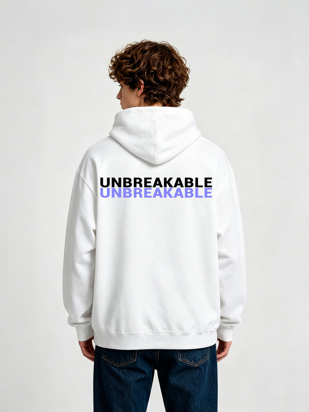 Double Text Graphic Hoodie