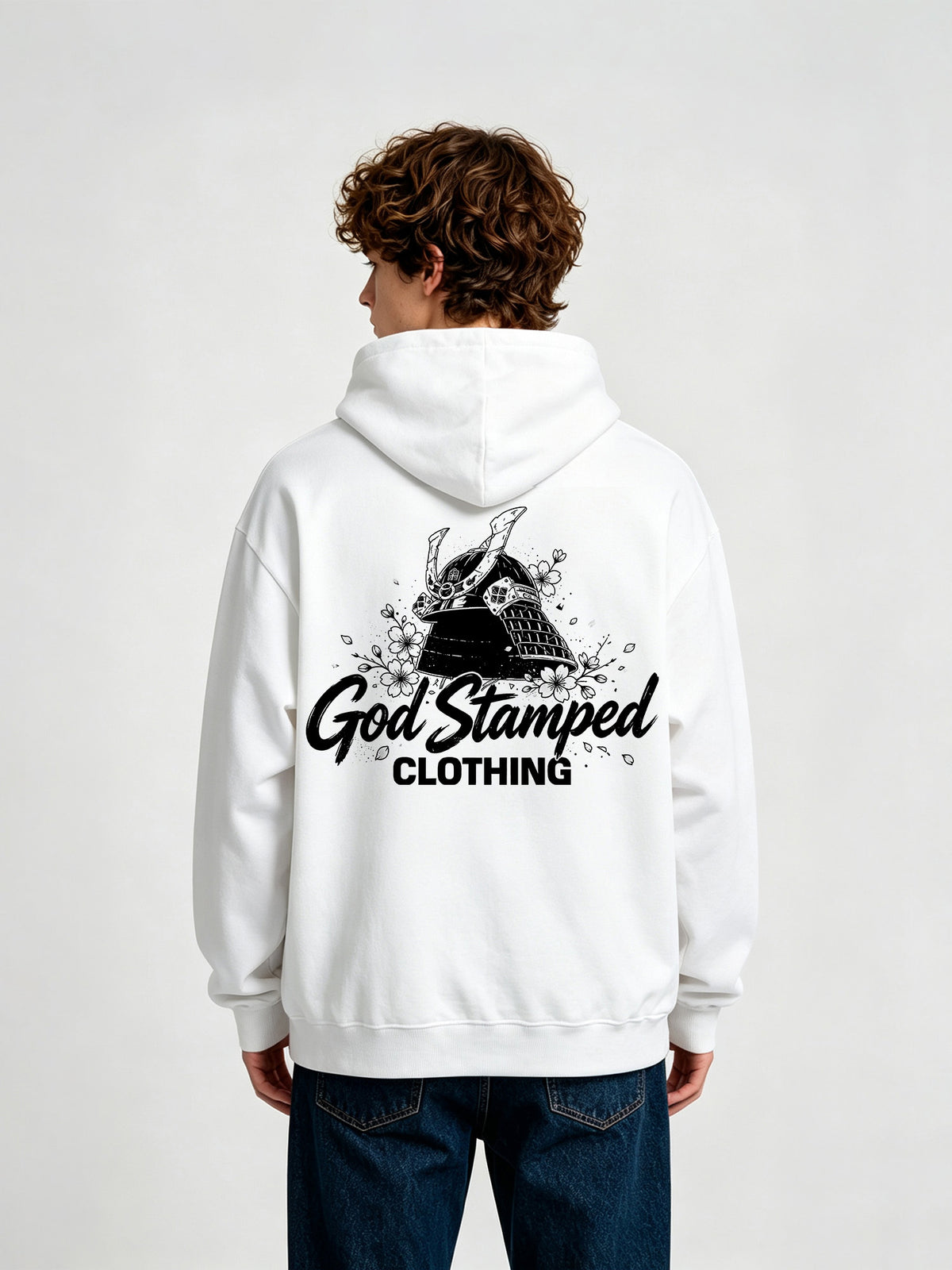 Samurai Helmet Sakura Hoodie