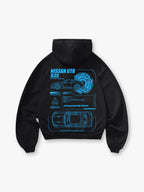 GTR R35 Blueprint Car Hoodie