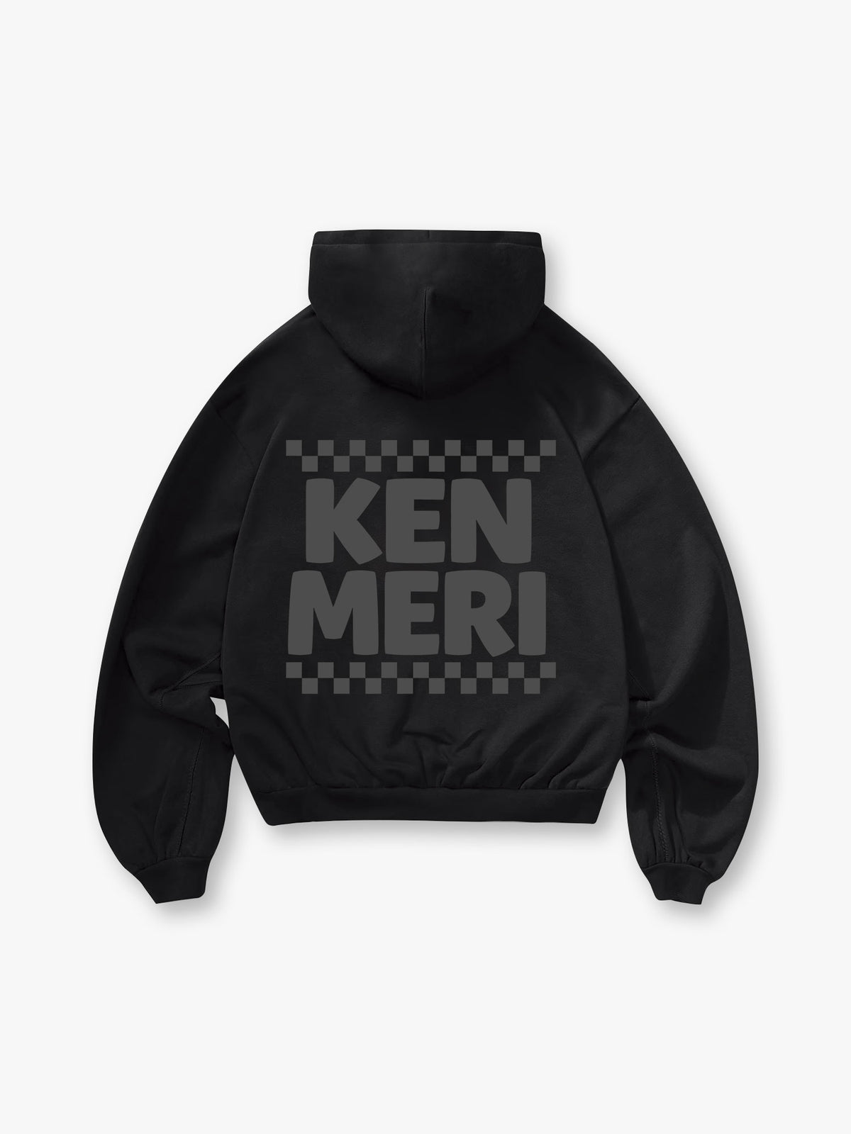 Checkered JDM Text Hoodie