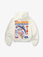 Japanese Salmon Market Poster Hoodie