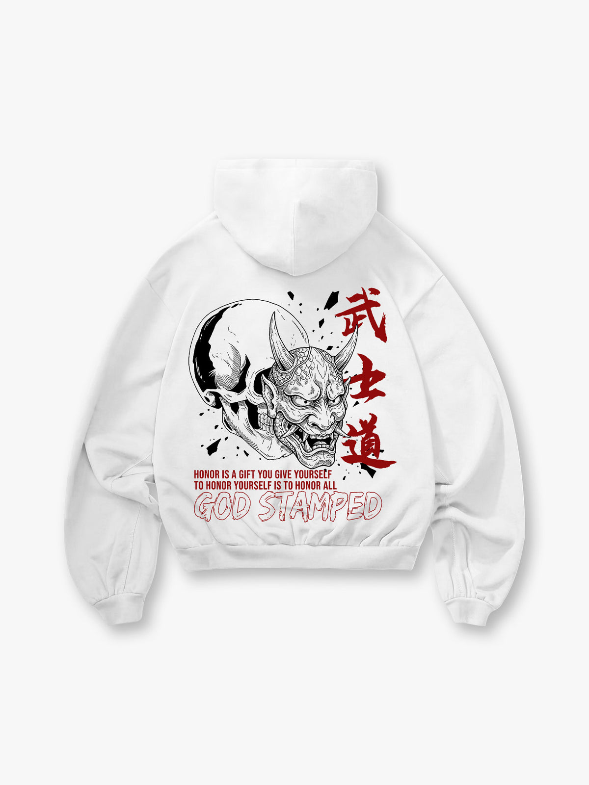 Bushido Oni Demon Skull Hoodie