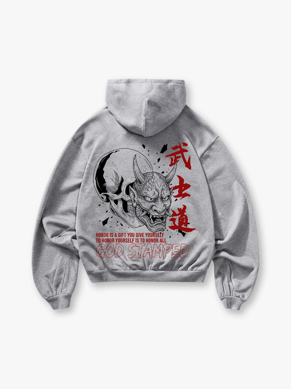 Bushido Oni Demon Skull Hoodie