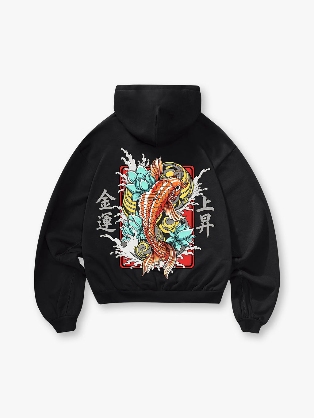 Koi Fish Lotus Hoodie