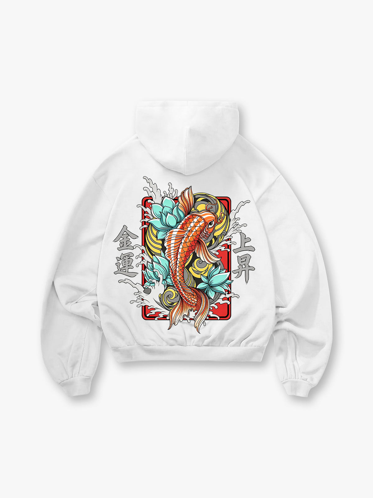 Koi Fish Lotus Hoodie