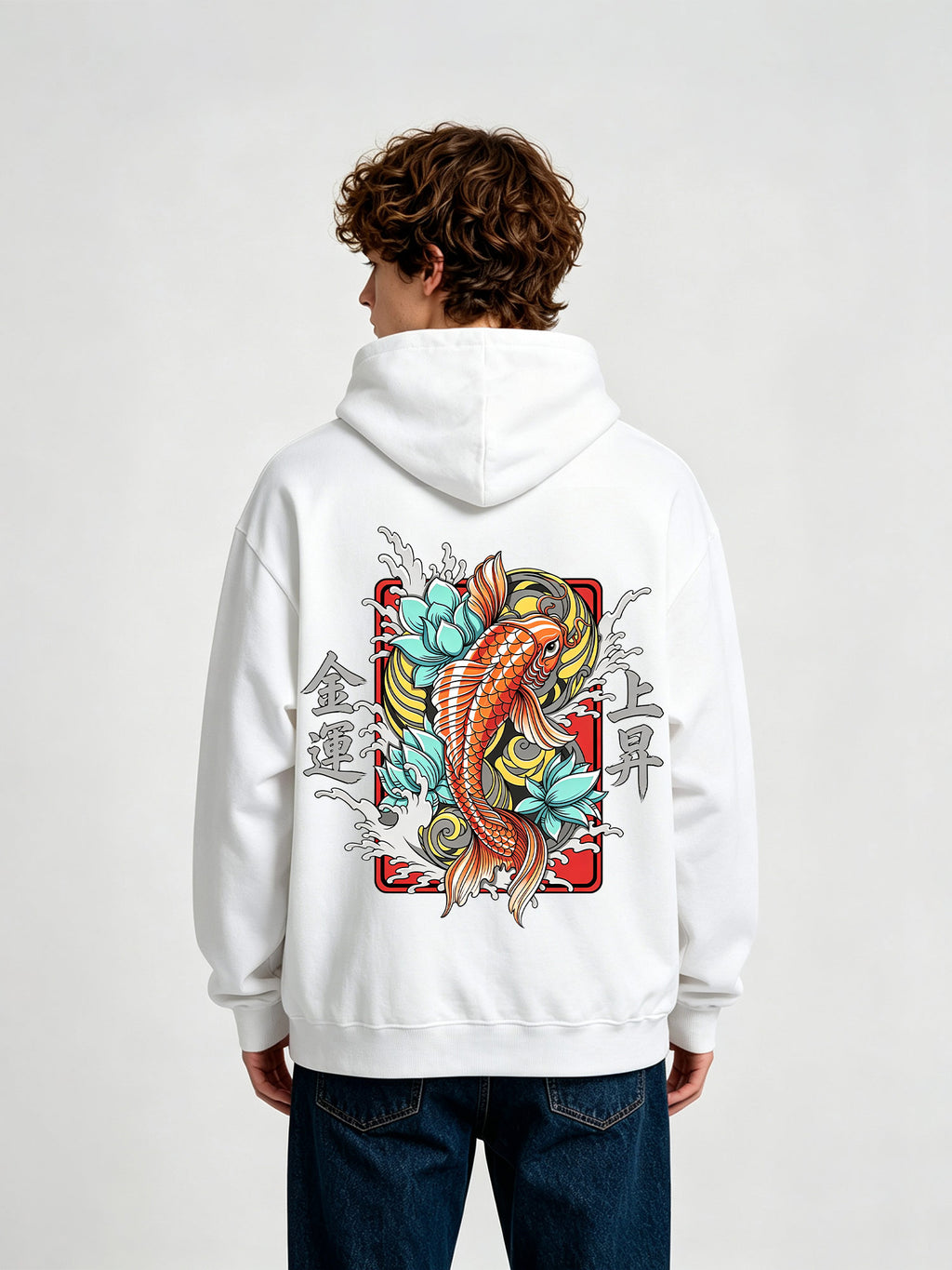 Koi Fish Lotus Hoodie