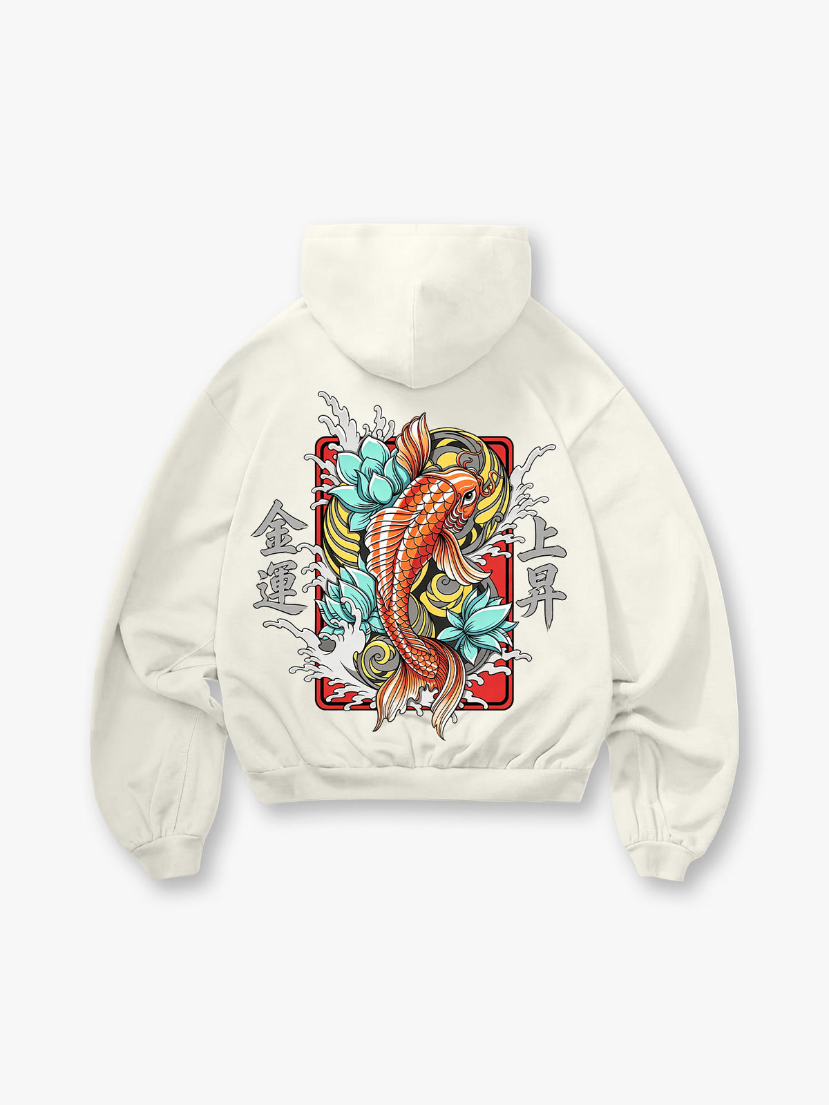 Koi Fish Lotus Hoodie