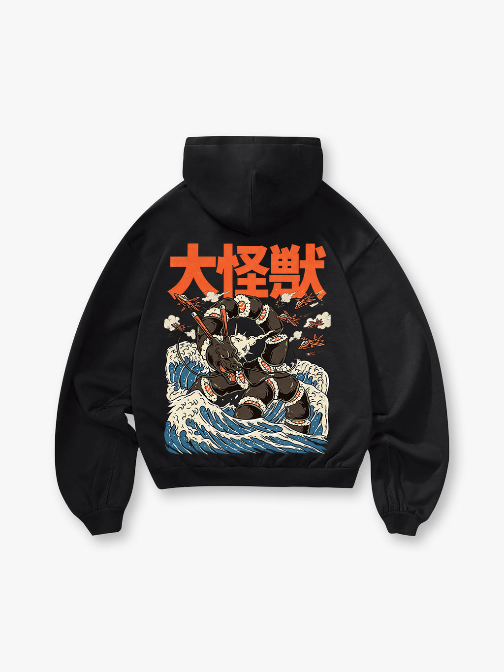 Kaiju Monster Great Wave Hoodie