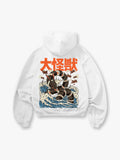 Kaiju Monster Great Wave Hoodie