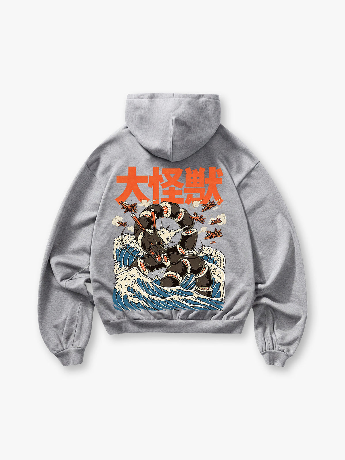 Kaiju Monster Great Wave Hoodie