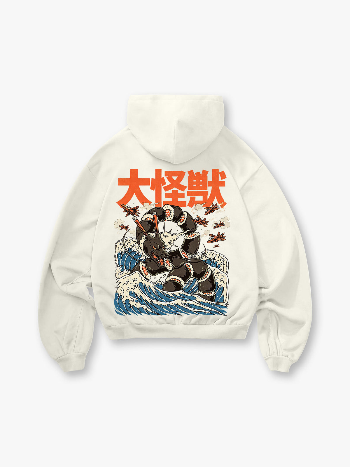 Kaiju Monster Great Wave Hoodie