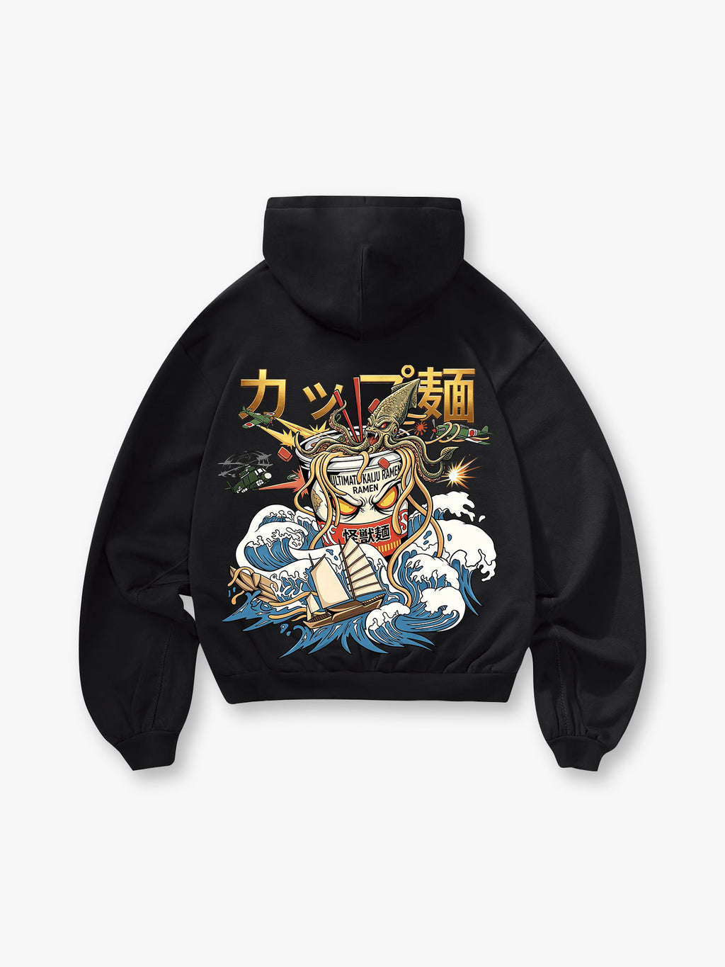 Ramen Octopus Great Wave Hoodie