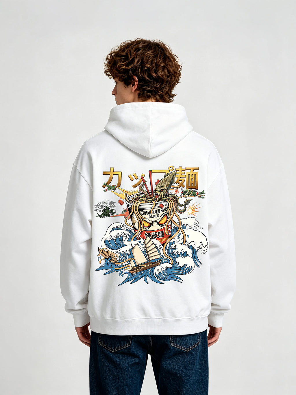 Ramen Octopus Great Wave Hoodie
