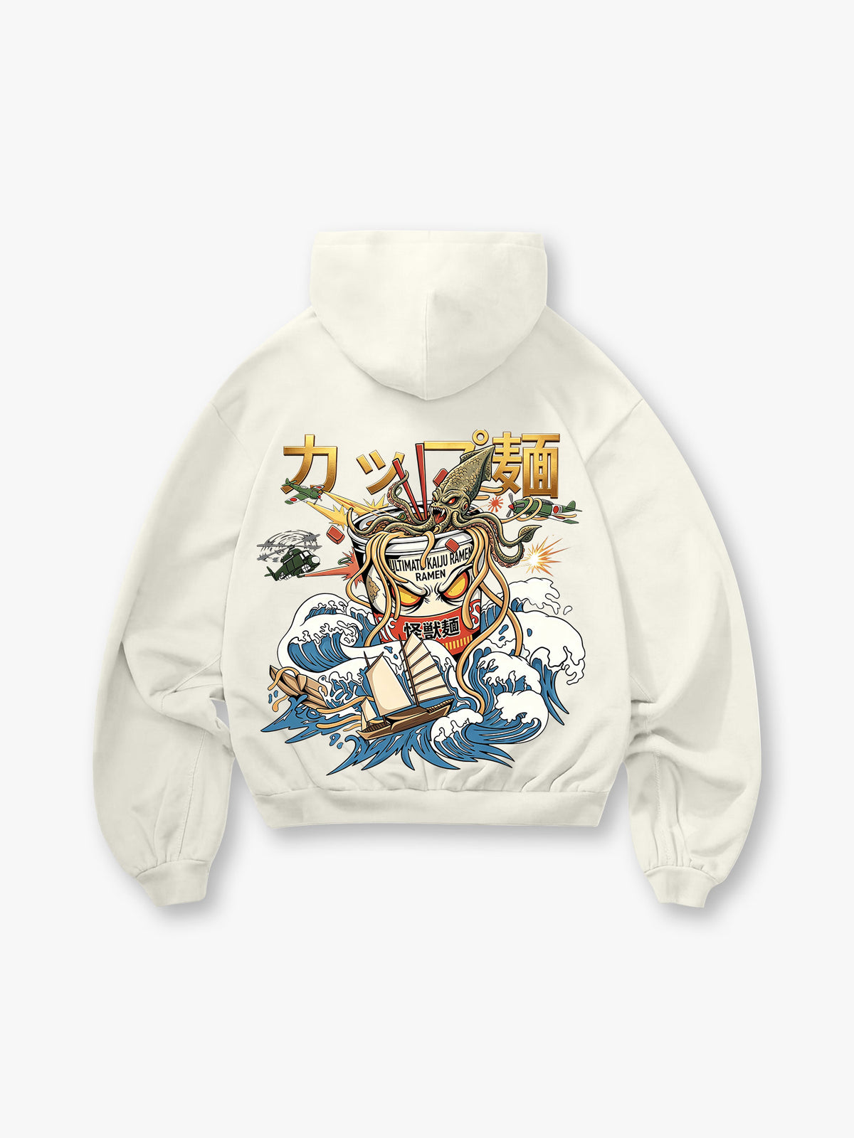 Ramen Octopus Great Wave Hoodie