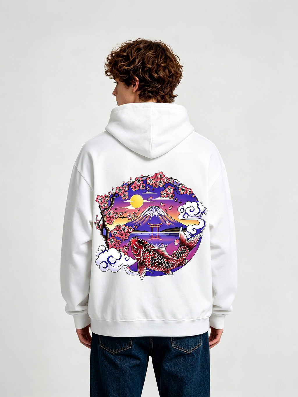 Mount Fuji Cherry Blossom Hoodie