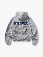 Drinking Cats Line Art Hoodie