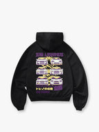 Classic JDM Cars Back Print Cropped Hoodie Japanese Drift Car Graphic Streetwear Casual Hooded Pullover Hoodie
