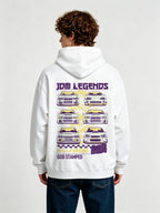 Classic JDM Cars Back Print Cropped Hoodie Japanese Drift Car Graphic Streetwear Casual Hooded Pullover Hoodie
