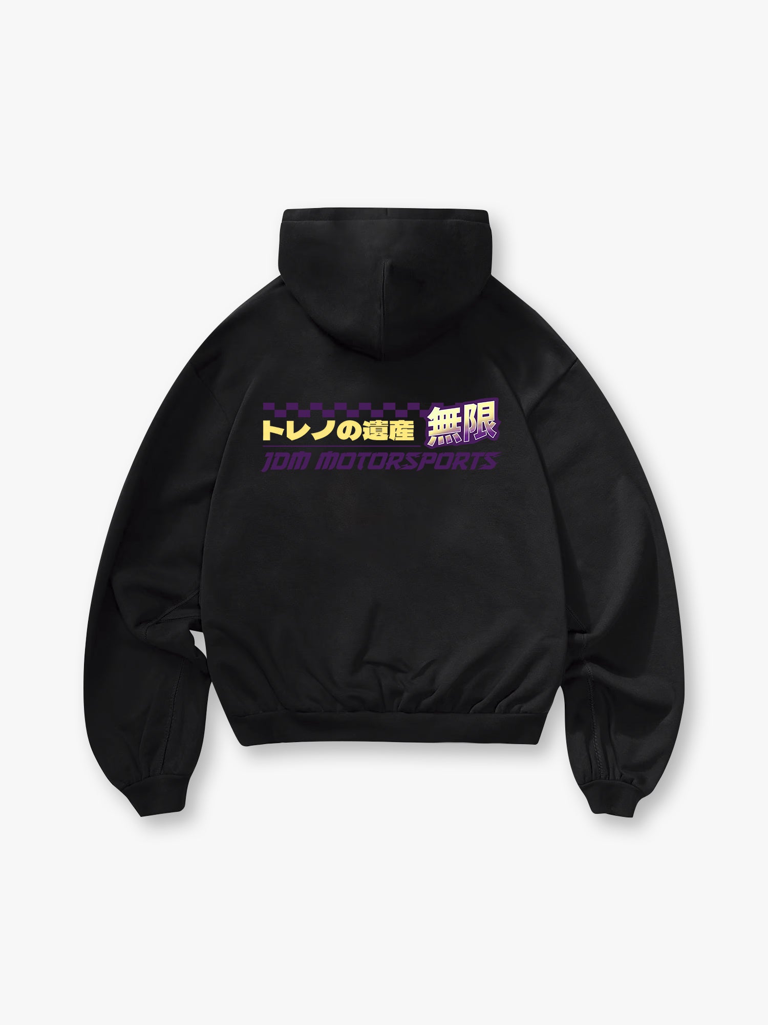 JDM  Text Back Print Cropped Hoodie Japanese Automotive Streetwear Graphic Hoodie