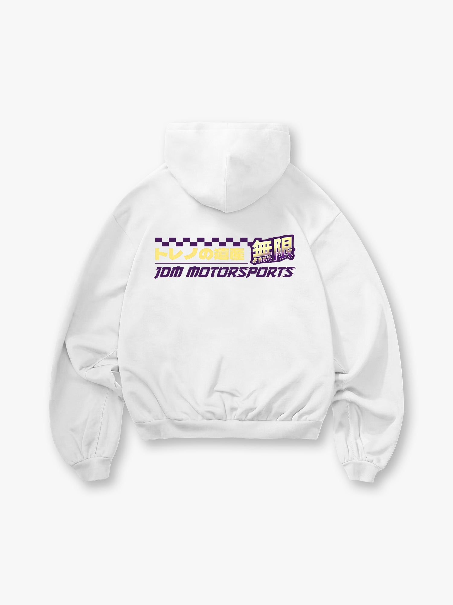 JDM  Text Back Print Cropped Hoodie Japanese Automotive Streetwear Graphic Hoodie