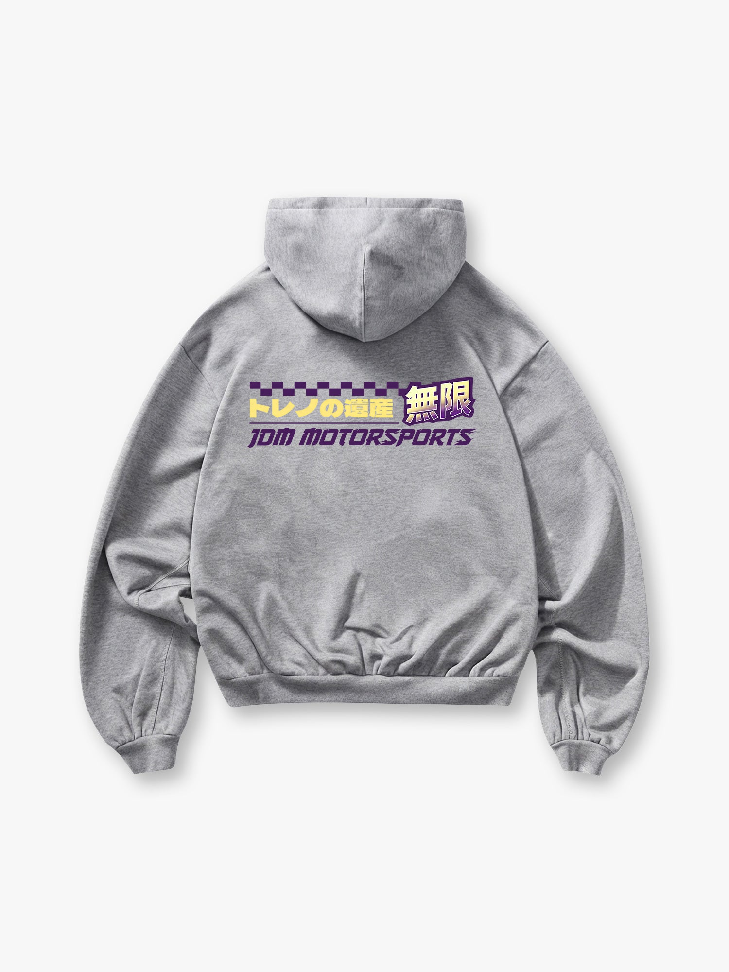 JDM  Text Back Print Cropped Hoodie Japanese Automotive Streetwear Graphic Hoodie