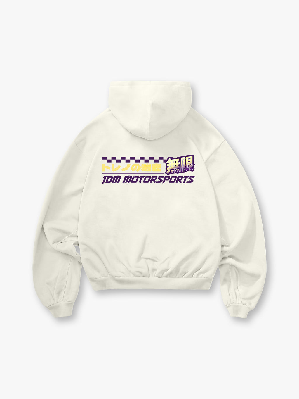 JDM  Text Back Print Cropped Hoodie Japanese Automotive Streetwear Graphic Hoodie