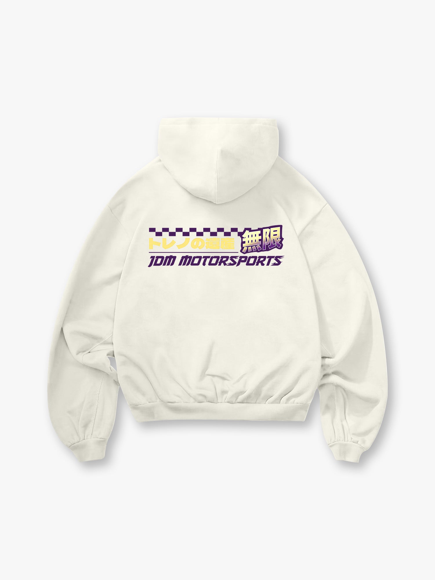 JDM  Text Back Print Cropped Hoodie Japanese Automotive Streetwear Graphic Hoodie