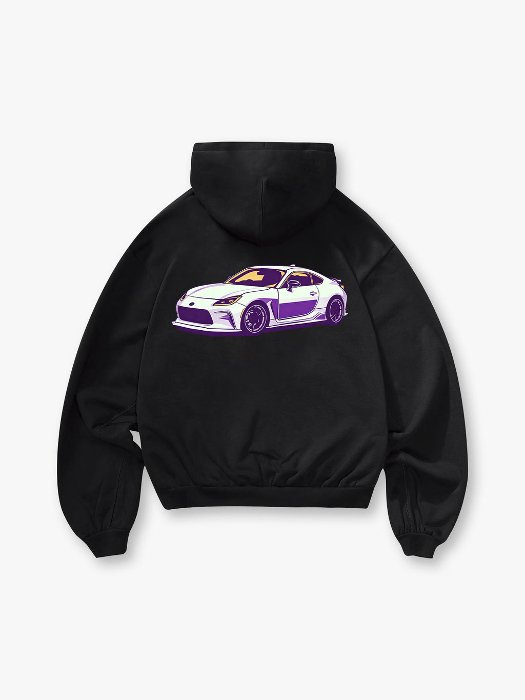 GR86 JDM Sports Car Back Print Cropped Hoodie Japanese Tuner Automotive Streetwear Graphic Hoodie
