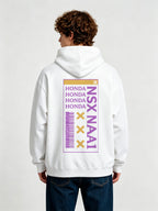 NSX NA1 JDM Barcode Typography Graphic Cropped Hoodie Back Print Unisex Japanese Car Streetwear Hooded Pullover Hoodie