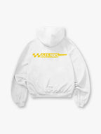 T5 1985 Racing Checkered Flag Text Back Print Cropped Hoodie Motorsport Automotive Streetwear Hoodie