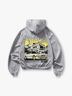 JDM Soarer Classic Coupe Street Scene Back Print Cropped Hoodie Japanese Automotive Streetwear Hoodie