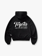 JDM Vintage Letter Back Print Cropped Hoodie Japanese Automotive Hoodie