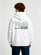 JDM Vintage Letter Back Print Cropped Hoodie Japanese Automotive Hoodie