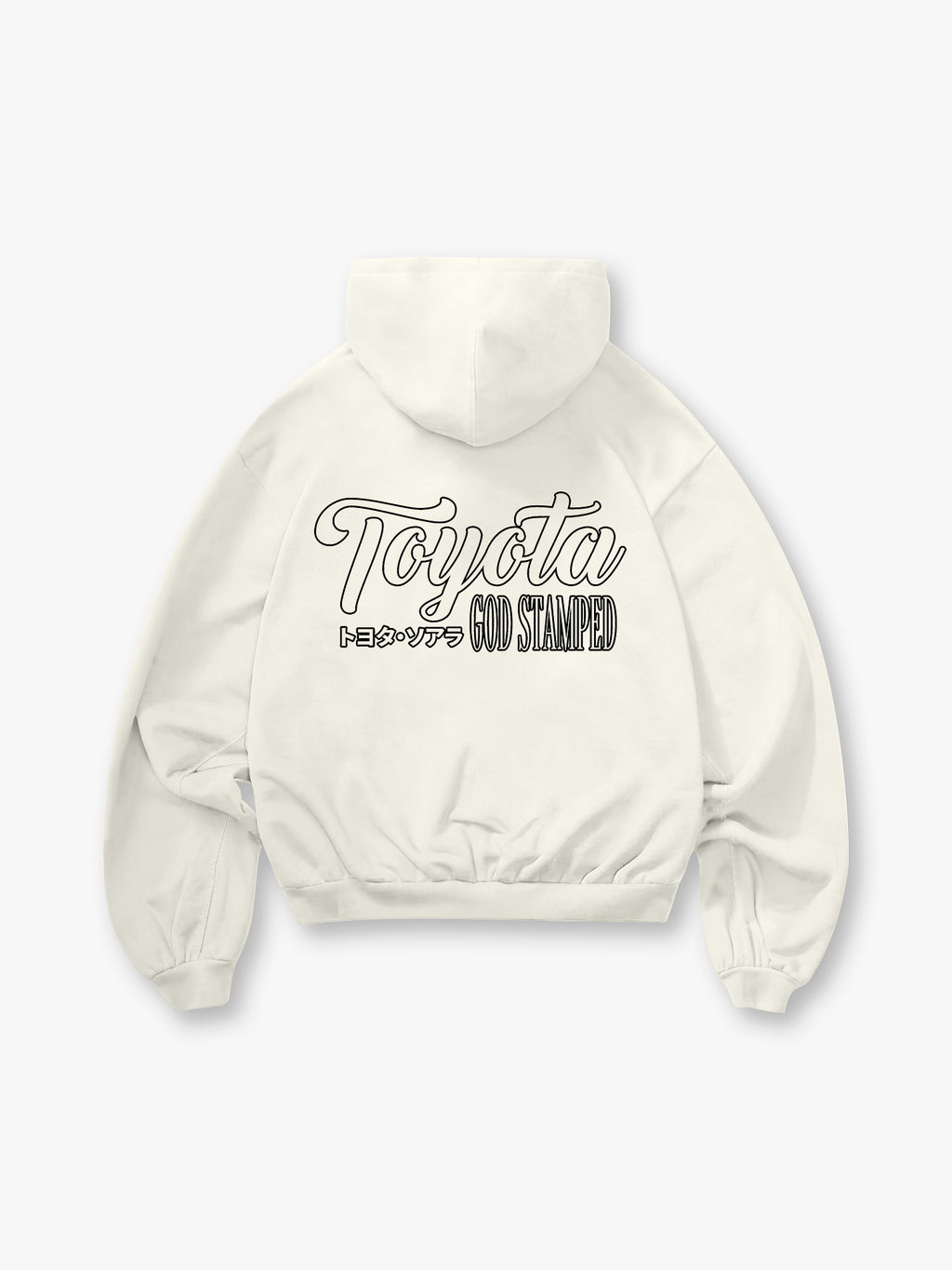 JDM Vintage Letter Back Print Cropped Hoodie Japanese Automotive Hoodie