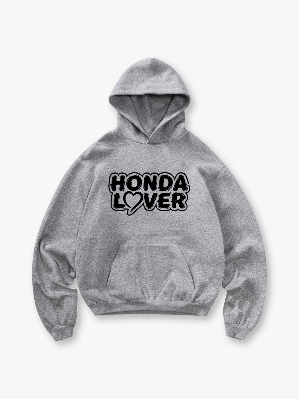 Honda Lover Heart Graffiti Letter Print Hoodie Car Enthusiast Sweatshirt