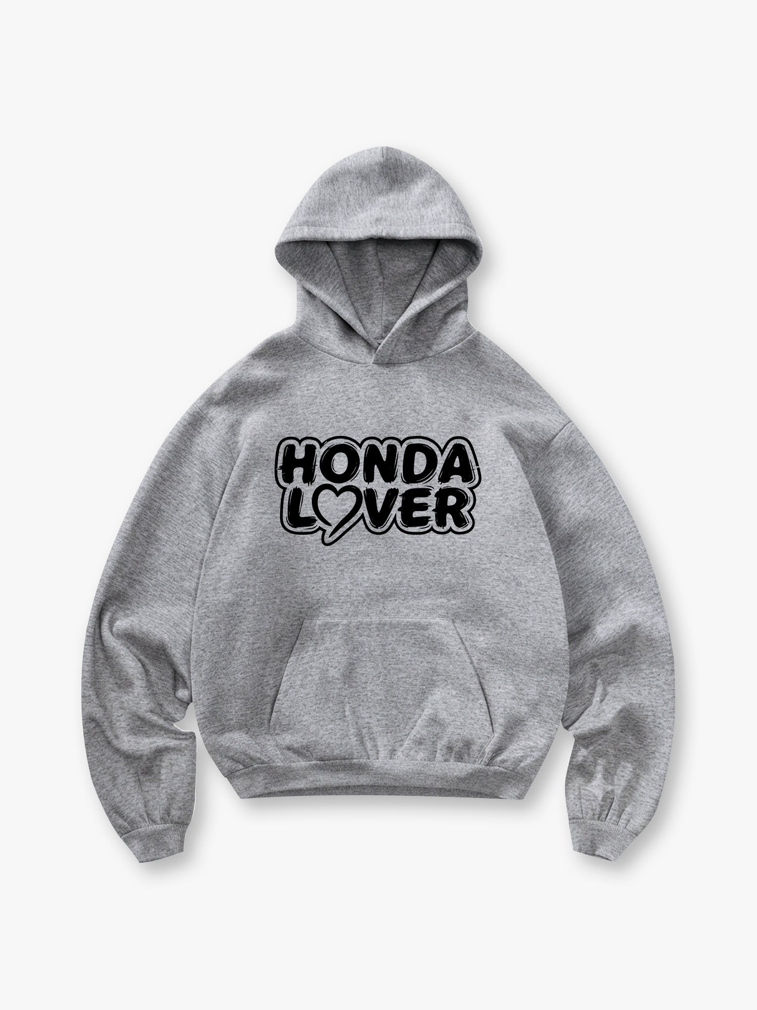 Honda Lover Heart Graffiti Letter Print Hoodie Car Enthusiast Sweatshirt