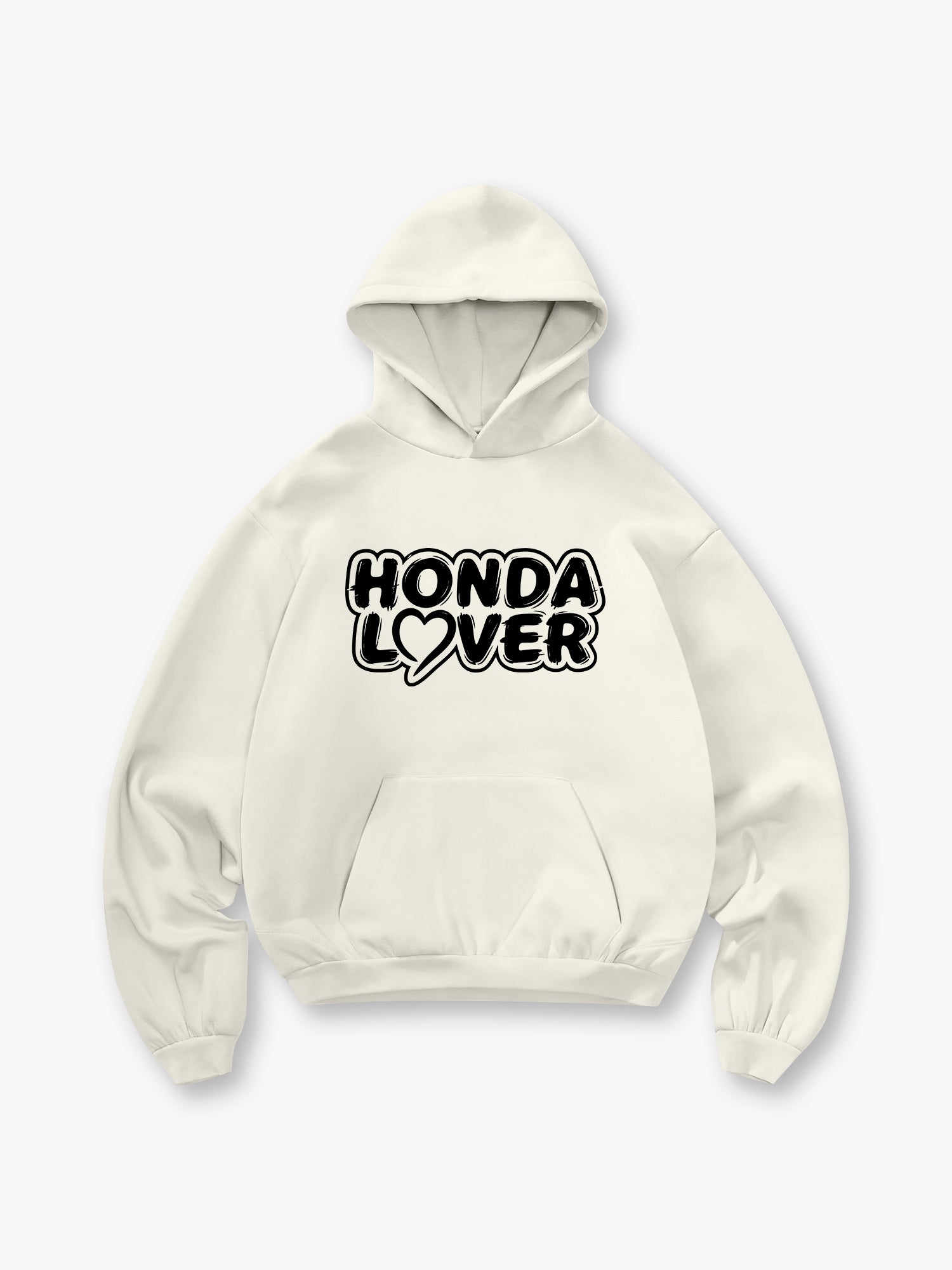 Honda Lover Heart Graffiti Letter Print Hoodie Car Enthusiast Sweatshirt