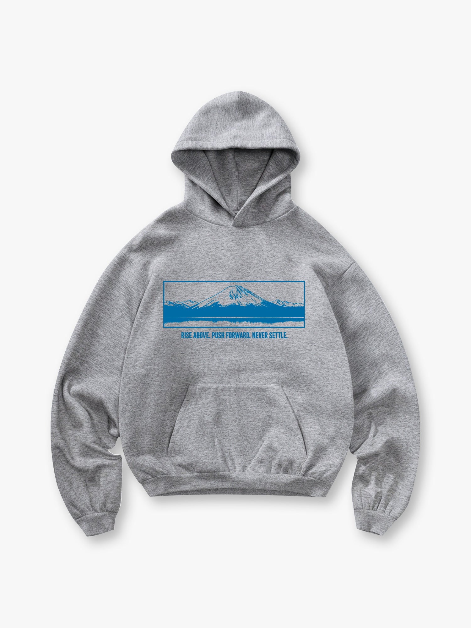 Art Mount Fuji Inspirational Slogan White Pullover Hoodie Japanese Landscape Sweatshirt