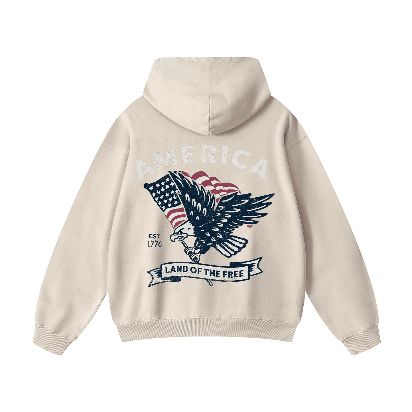 AMERIC , LAND OF THE FREE Acid-Washed Hoodies