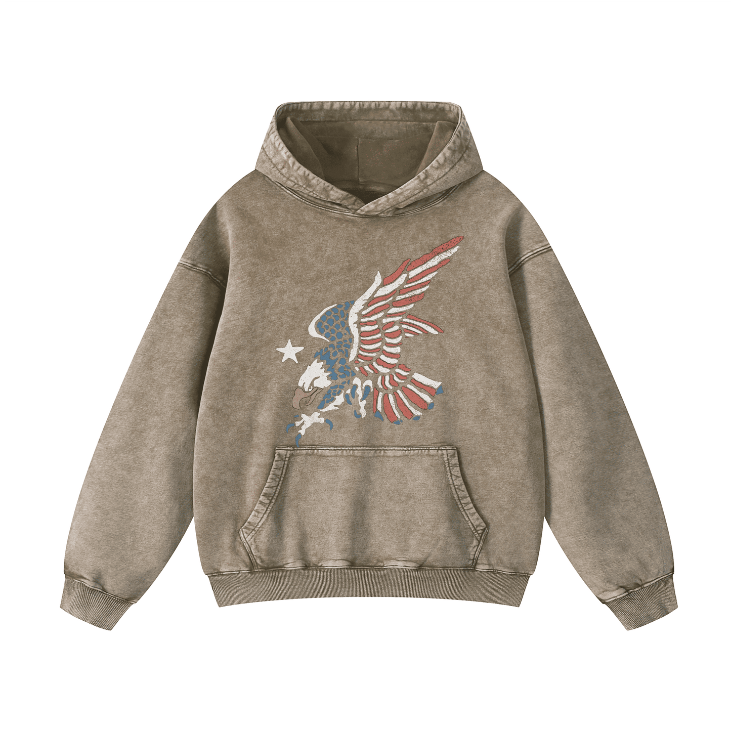 AMERIC , LAND OF THE FREE Acid-Washed Hoodies