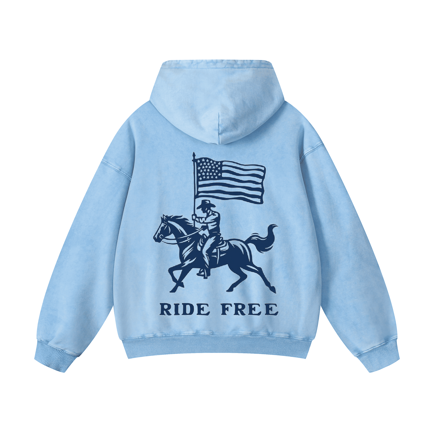 RIDE FREE Acid-Washed Hoodies