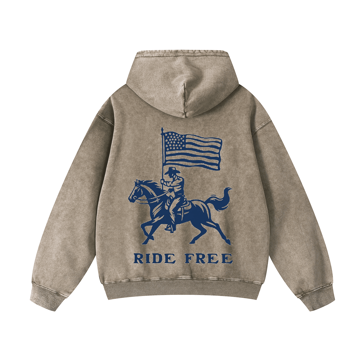 RIDE FREE Acid-Washed Hoodies