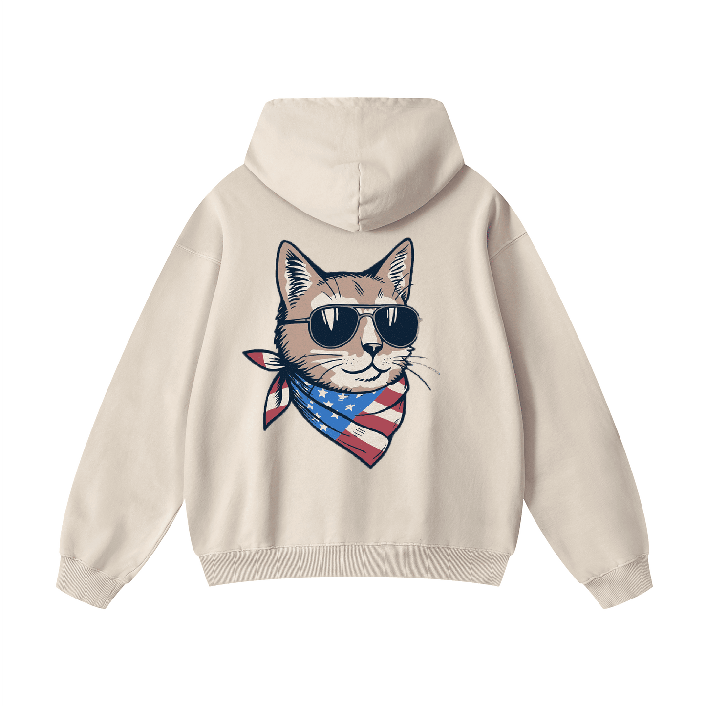 "MEOW & FOREVER"  Acid-Washed Cat Hoodies