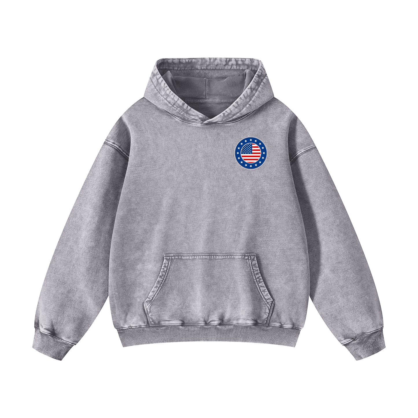 "BORN IN THE USA" Acid-Washed Hoodies